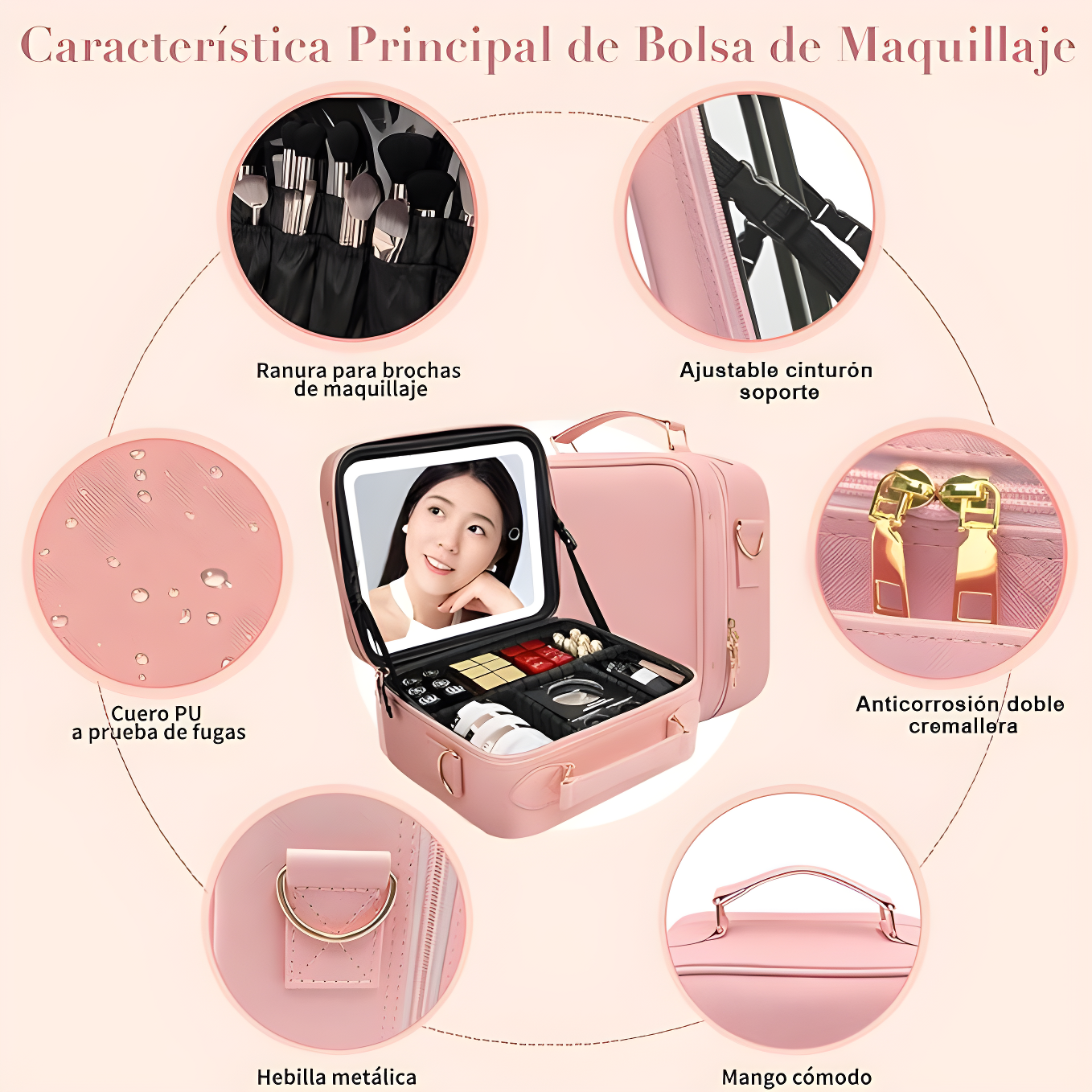 COSMETIQUERA PORTATIL LED GlamGlow©