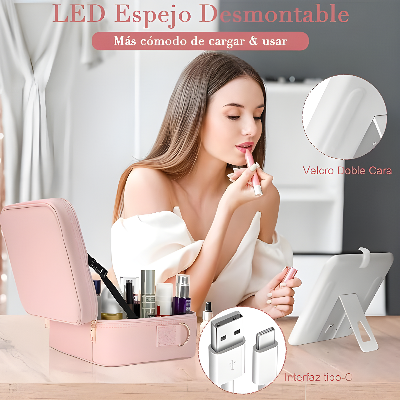 COSMETIQUERA PORTATIL LED GlamGlow©