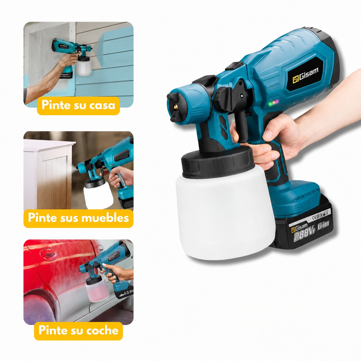 SprayMaster PRO - Pistola Pulverizadora Inalámbrica Profesional