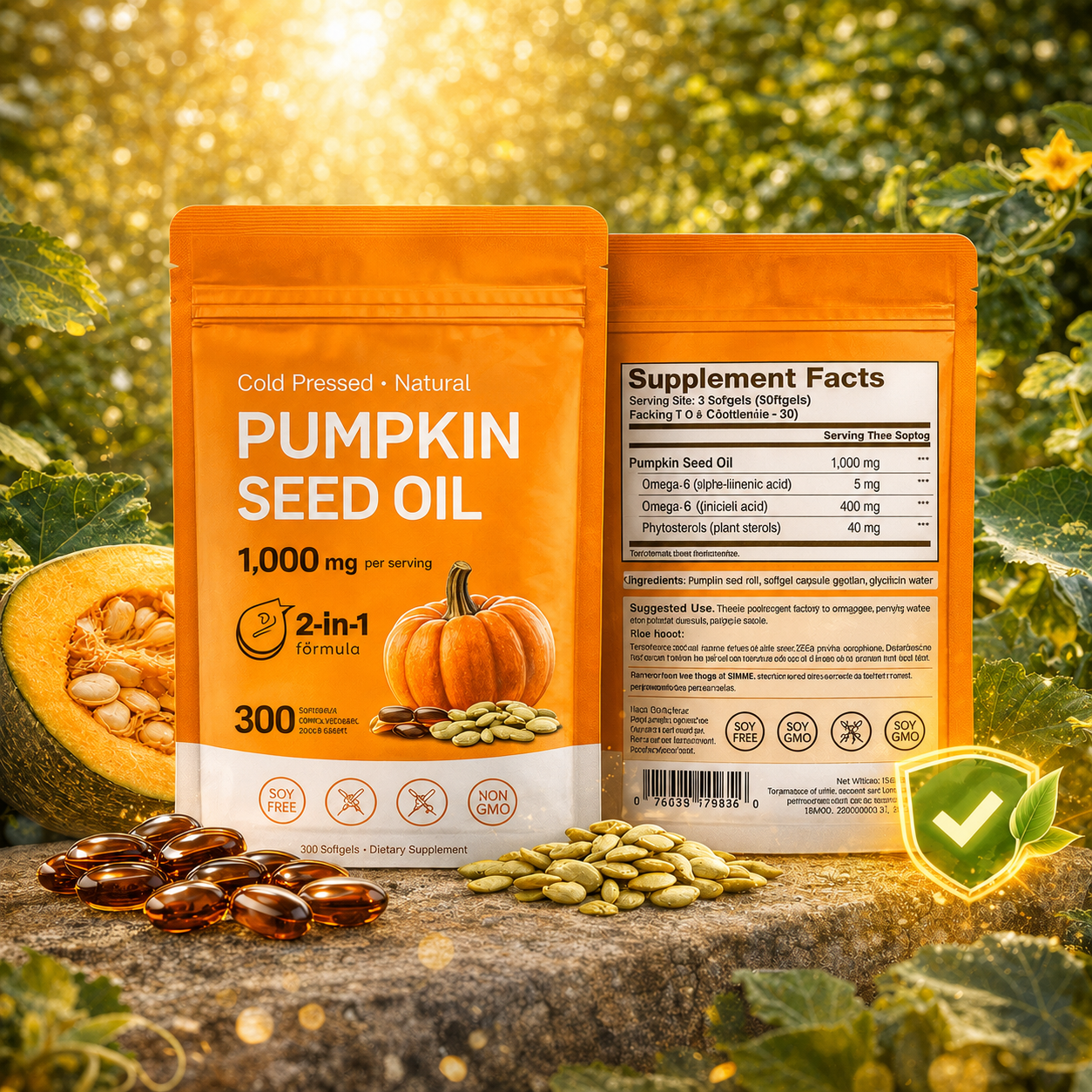 Aceite De Semillas De Calabaza 1000mg 300 Cápsulas
