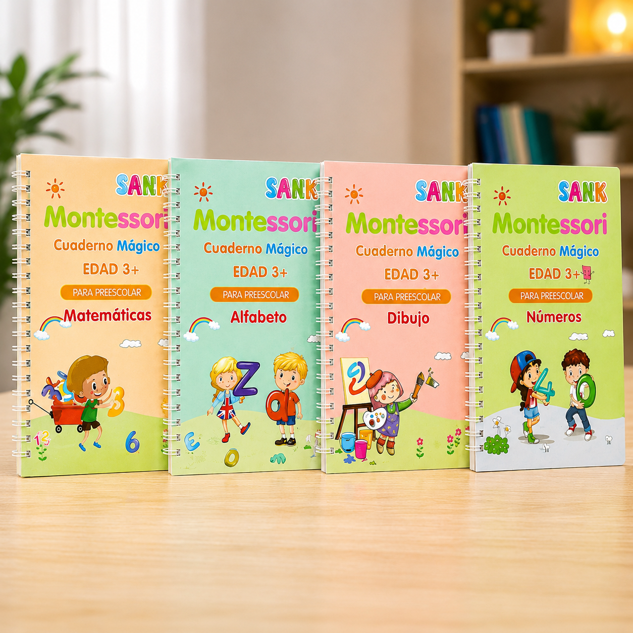 Kit de 4 cuadernos mágicos Montessori