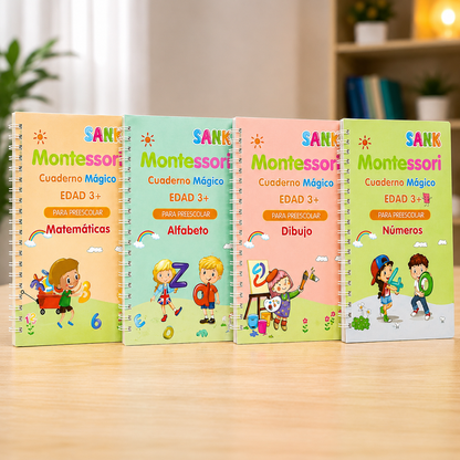 Kit de 4 cuadernos mágicos Montessori