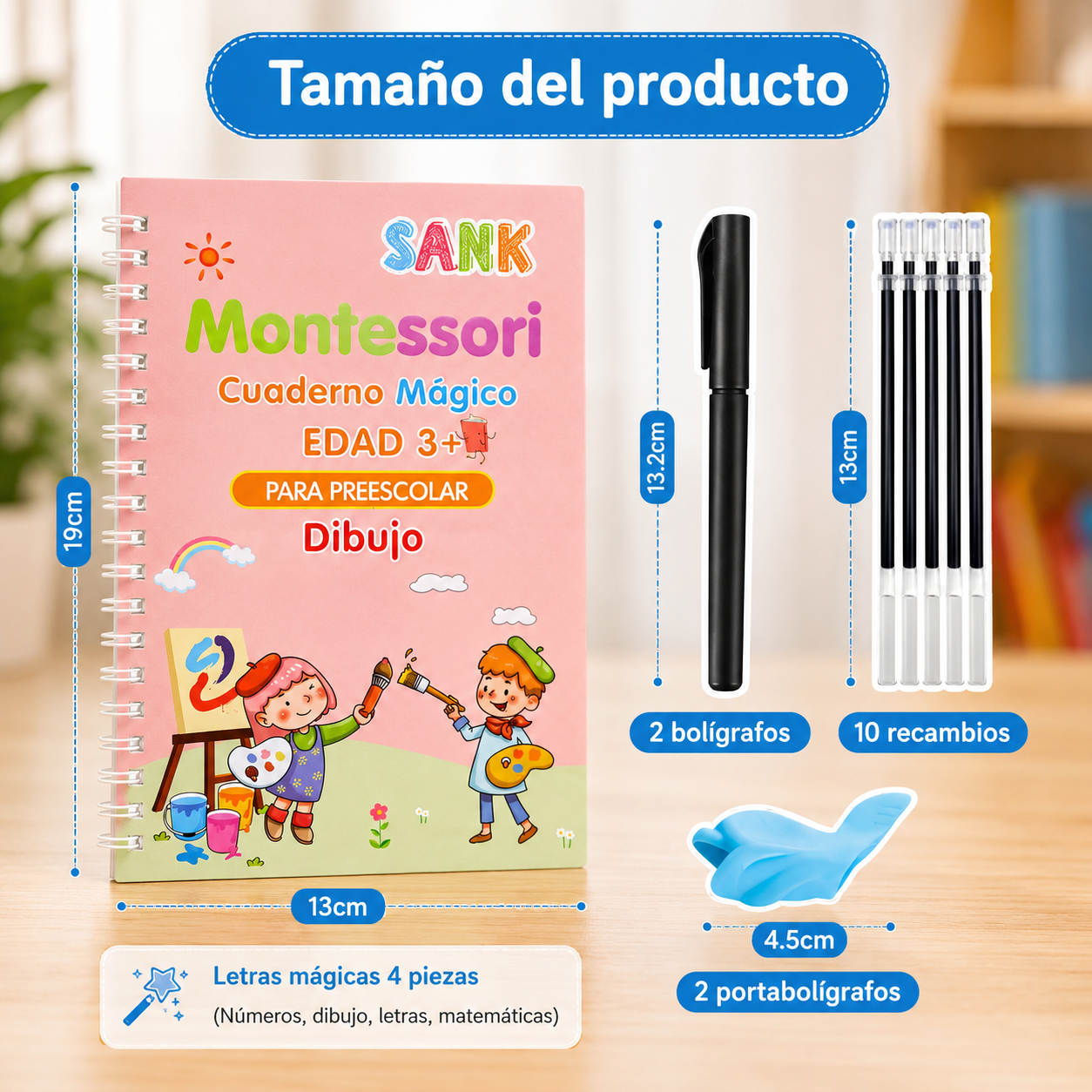 Kit de 4 cuadernos mágicos Montessori
