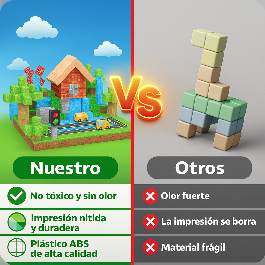 Bloques Minecraft Magnéticos – 100 Piezas