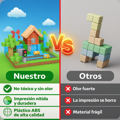Bloques Minecraft Magnéticos – 100 Piezas