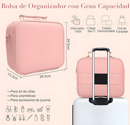 COSMETIQUERA PORTATIL LED GlamGlow©